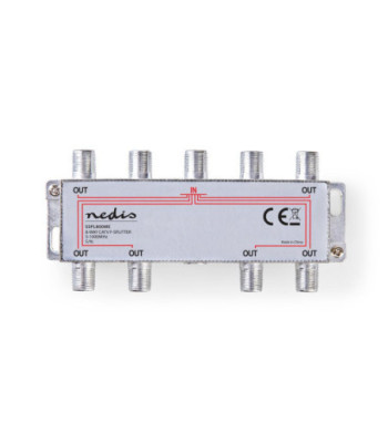 CATV F-splitter | Maks. 11 dB dæmpning | 5-1000 MHz | 8 udgange