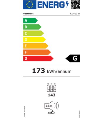 Vestfrost FZ 412 W - Fritstående vinkøleskab