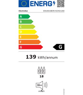 Electrolux EWUS018B7B - Fritstående vinkøleskab
