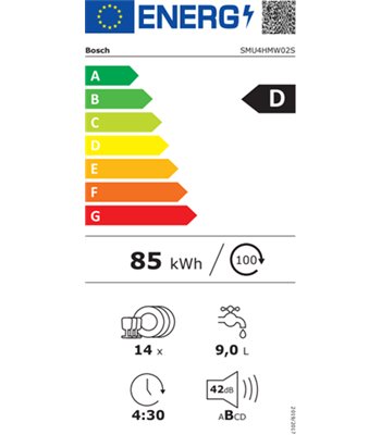 Bosch SMU4HMW02S - Opvaskemaskine til indbygning