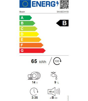 Bosch SMU6ZCW10S - Opvaskemaskine til indbygning