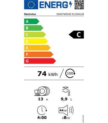 Electrolux ESA47405UW - Opvaskemaskine til indbygning