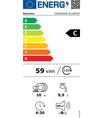 Electrolux ESG63400SX - Smal opvaskemaskine til indbygning (