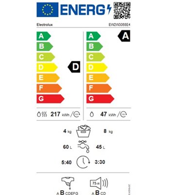 Electrolux EW2W3068E4 - Vaske/tørremaskine