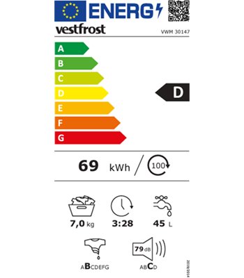 Vestfrost VWM 30147 - Frontbetjent vaskemaskine