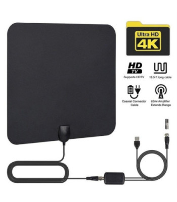 Indoor Digital TV Antenna HDTV Antena TV Radius Aerial Surf Fox DVB-T2 DVB-T ATSC ISDB TV Interior Antennas Amplifier ANT2325+
