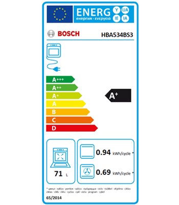 Bosch HBA534BS3 - Ovn til indbygning
