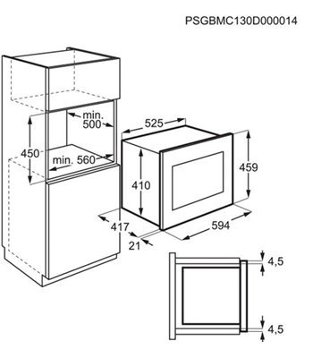 Electrolux KMFD264TEK - Mikroovn til indbygning