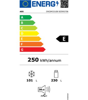 AEG ORC6M331EB - Fritstående kølefryseskab