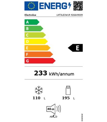 Electrolux LNT3LE3W1R - Fritstående kølefryseskab