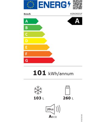 Bosch KGN392I1F - Fritstående kølefryseskab