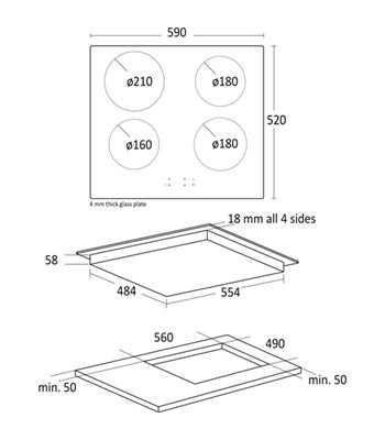 Scandomestic IKP 60 - Induktionskogeplade