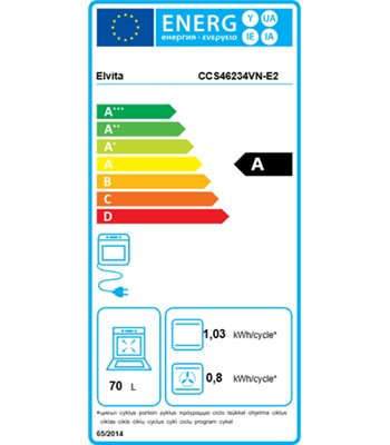 Elvita CCS46234VN-E2 - Glaskeramisk komfur
