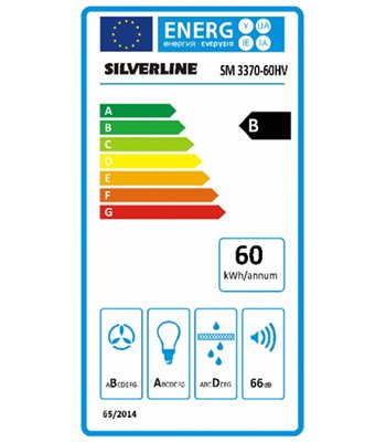 Silverline SM 3370-60 HV - Skråtstillet emhætte