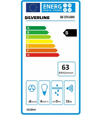Silverline SM 3370-80 HV - Skråtstillet emhætte