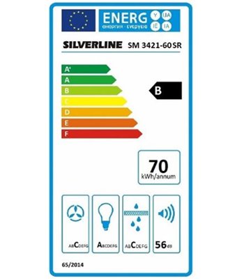 Silverline SM 3421-60 SR - Skråtstillet emhætte