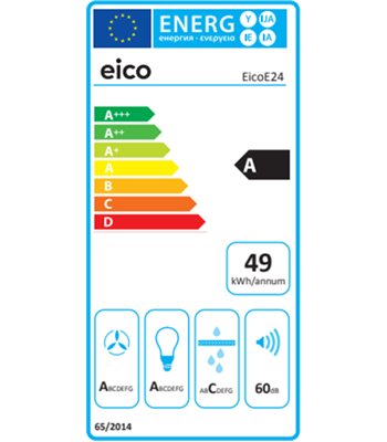Eico 6317 E24 60 W - Link - Skråtstillet emhætte