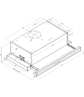 Silverline SM 1143 HV - Skabsintegreret emhætte