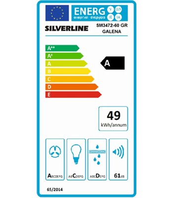 Silverline SM 3472-60 SR - Skråtstillet emhætte