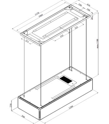 Silverline SM 4390-2 SR - Frithængende emhætte