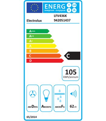 Electrolux LFV436K - Skråtstillet emhætte