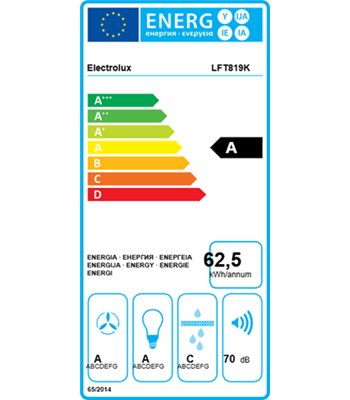 Electrolux LFT819K - Vægmonteret emhætte