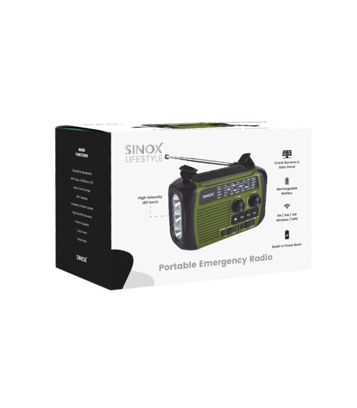Sinox Bluetooth® nødradio. Grøn