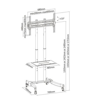 Logilink BP0026 gulvstander med hjul ***UDSTILLINGSMODEL***