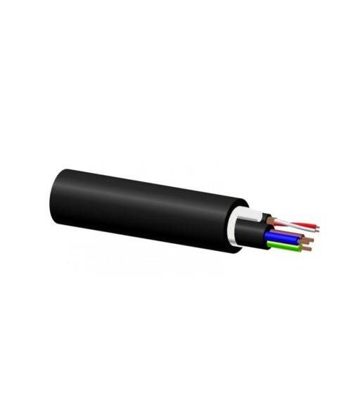 Multikabel  8x 2 mm2 samt 2x 0,2mm mikrofon 13mm- sort - dobbeltisoleret - i metermål