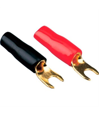 Rød spadeterminal 10mm2 50stk.