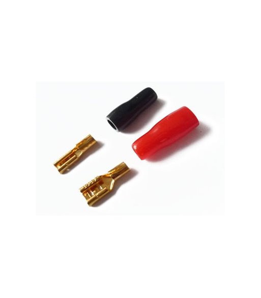 Kabelsko 2*2,8mm sort + 2*4,8mm rød