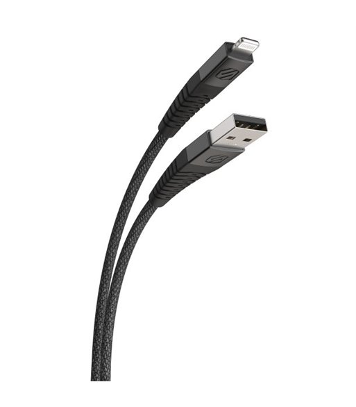 Strikeline Braided ladekabel lightning til USB-A - 120 cm - sort