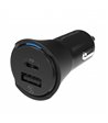 Powervolt dobbel hurtig billader 32 watt USB-C og USB-A - sort