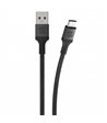 Strikeline Braided ladekabel USB-C til USB-A - 30 cm - sort