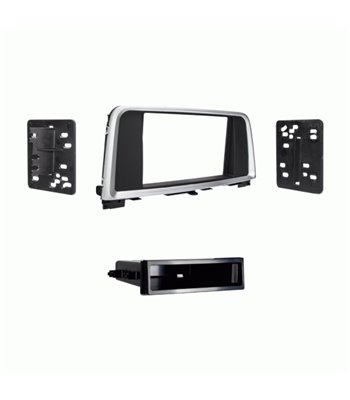 2-DIN radioramme Kia Optima 2015 -2019, sort med 1DIN adapter