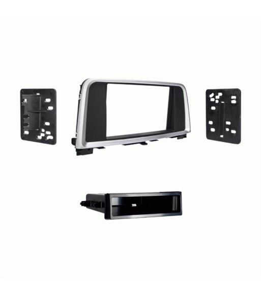2-DIN radioramme Kia Optima 2015 -2019, sort med 1DIN adapter