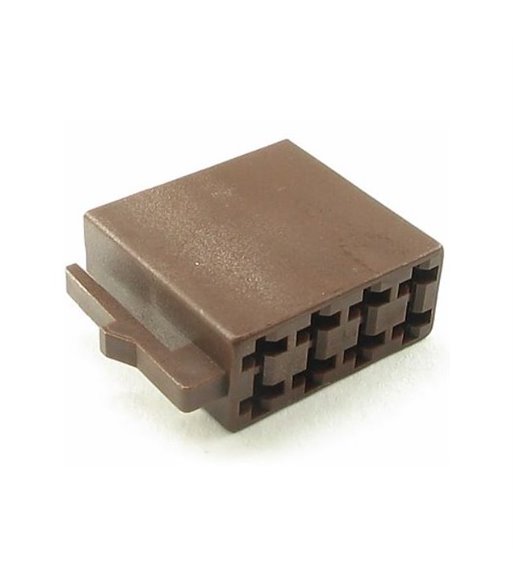 ISO hun hus til højttaler 8 pins - brun - 1 stk.