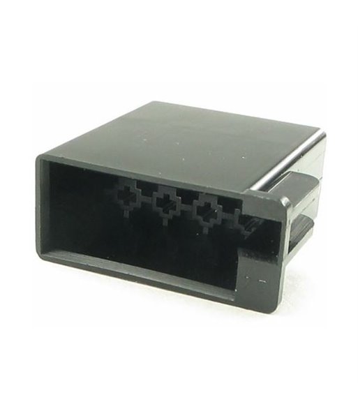 ISO han hus til power 8 pins - sort - 1 stk.