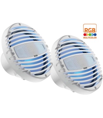 Hertz marine coax højttaler m/RGB lys 200mm/8" - hvid