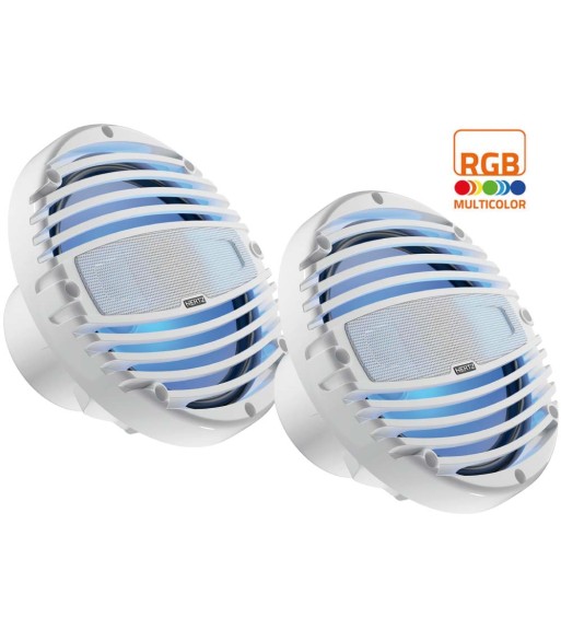 Hertz marine coax højttaler m/RGB lys 200mm/8" - hvid