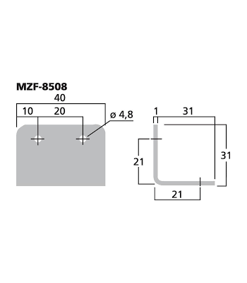Monacor MZF-8508 Metal Corner | Large