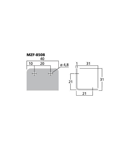 Monacor MZF-8508 Metal Corner | Large