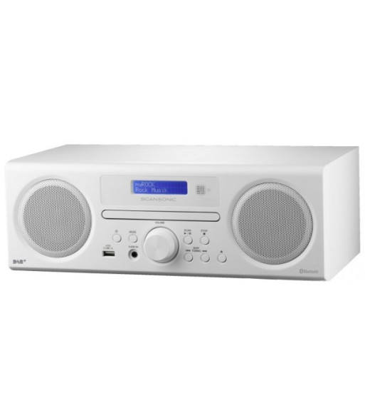 Scansonic DA310 DAB+ m. cd og Bluetooth - Hvid