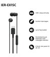 Sony IER-EX15CB.CE7 in-ear øretelefoner med type-c stik sort