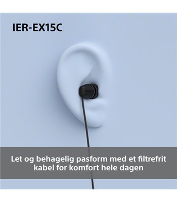Sony IER-EX15CB.CE7 in-ear øretelefoner med type-c stik sort