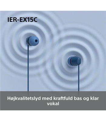 Sony IER-EX15CB.CE7 in-ear øretelefoner med type-c stik sort