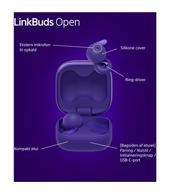 Sony WF-L910V.CE7 LinkBuds Open trådløse in-ear øretelefoner