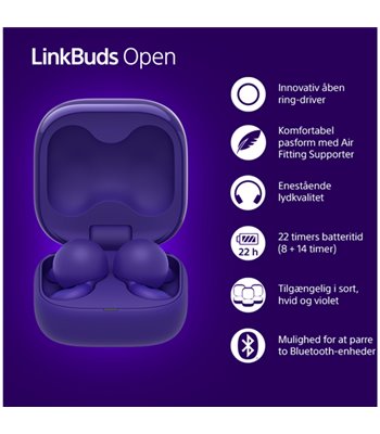 Sony WF-L910V.CE7 LinkBuds Open trådløse in-ear øretelefoner