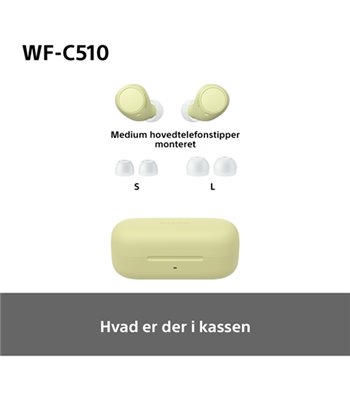 Sony WF-C510Y.CE7 trådløse in-ear øretelefoner gul