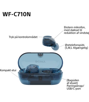 Sony WF-C710NL.CE7 NC trådløse in-ear øretelefoner blå